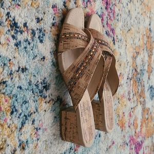 Ann Marino chunk heel sandal